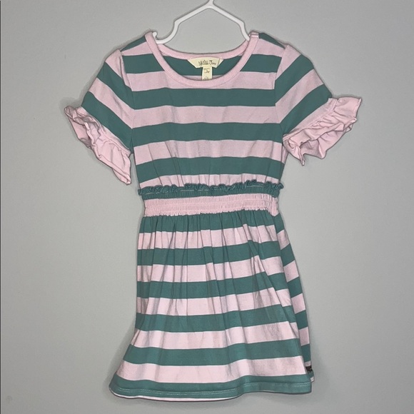 Matilda Jane Other - Matilda Jane Pink and Green Ruffled A-line Sundress